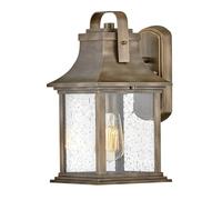 Wandleuchte Aluminio Cristal 34,9 CM Alto IP44 En Bronce E27 Rústico Lámpara