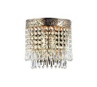 Wandleuchte Clásico Metal Acrílico Cristal Salón H: 18,4 CM E27 Aplique Cocina