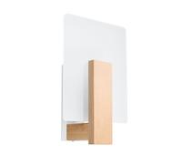 Wandleuchte Cristal Madera Moderno Anguloso 30,5cm Alto Blendarm E14 Pared Salón
