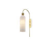 Wandleuchte Cristal Metal Oro Blanco dormitorio H: 53,5 CM E14 Aplique Blendarm