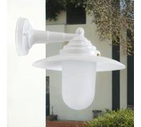 Wandleuchte Exterior Blanco Echt-Messing Cristal B: 26 CM IP64 E27 Marítimo