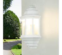 Wandleuchte Exterior Cristal Aluminio E27 IP44 Blanco Jardín Casa Marítimo