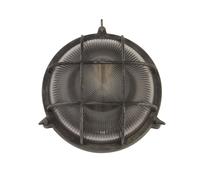 Wandleuchte Exterior Latón Vidrio Estriado IP64 E27 Ø 26,5CM Pequeño Marítimo