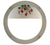 Wandleuchte Exterior Redondo Ø 28cm IP44 en Blanco Oro Antiguo Trébol Decoración