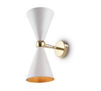 Wandleuchte Interior Giratoria Up Down H:32CM en Dorado Blanco 2x E14 Lámpara