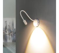 Wandleuchte Lectura Interruptor LED 2700K 660Lm Flexible Blanco Aplique