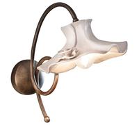 Wandleuchte Metal Cerámica H:30CM Tostado Blanco E14 Estilo Rústico Aplique