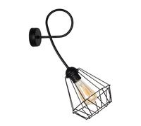 Wandleuchte Metal Negro H:50CM E27 Alambre Pantalla Pasillo Aplique Salón
