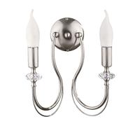 Wandleuchte Metal Níquel B: 26 CM E14 2-flmg Rústico Aplique Pasillo Comedor
