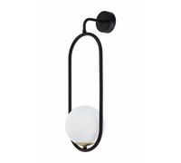 Wandleuchte Negro Blanco Bola Cristal Pantalla Diseño Moderno Aplique Naesala