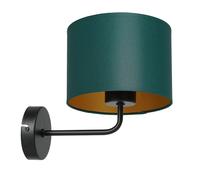 Wandleuchte Petróleo Oro Tela B: 18 CM E27 Blendarm Wohnlich Aplique Salón