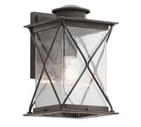 Wandleuchte Pluvia Regenglas Acero IP44 Exterior Vintage Lámpara Haustür Terraza