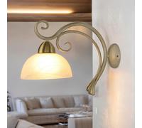 Wandleuchte Shabby Chic E27 Lámpara Pared Landhaus Rústico de Sala Estar Cristal