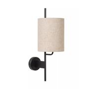 Wandleuchte Tela Metal Beige Negro H:50CM E27 Ambiente Aplique Blendarm