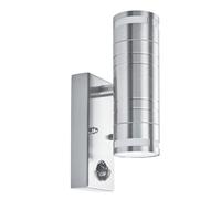 Wandleuchte Up Down Exterior con Sensor de Movimiento Acero IP44 H:22CM GU10