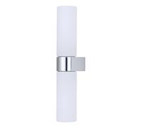 Wandleuchte Up Down Malo Metal Cristal H: 29,5 CM IP44 Cromo 2-flammig Aplique
