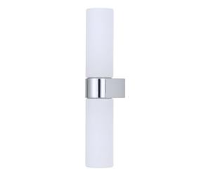 Wandleuchte Up Down Malo Metal Cristal H: 29,5 CM IP44 Cromo 2-flammig Aplique