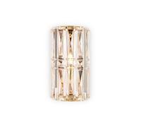 Wandleuchte Vidrio Ahumado Metal Cristal H:25CM en Dorado Art Deco E14 Lámpara