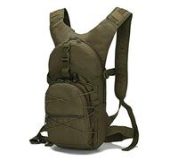 WANDOUSEN Mochila Militar Camuflaje 15L Bicicleta MOLLE System Impermeable Oxford Multibolsillo Duradero Viaje Tactico Senderismo Trekking Montañismo Deportiva Pequeña Bolso Verde Militar