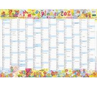Wandplaner Wilde Mäuse 2027: Praktischer Kalender mit Überblick über das ganze Jahr. Feiertage und Kalenderwochen in einem Posterplaner mit lustigen Mauszeichnungen. 68 x 48 cm