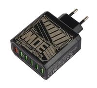 Wandstecker Adapter,Schnellladegerät | USB-Hub Mit QC3.0 Schnellladung 6 Anschlüsse Überspannungsschutz Für Smartphone Tablet Und Reisen