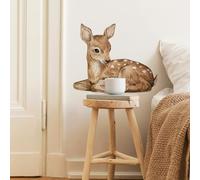 WandSticker4U®- [Acuarela] Pegatinas pared decorativas infantiles animales CORZO (60x54 cm) I Vinilo pared infantil animales bosque cervatillo bambi I Decoración habitación bebé niña niños dormitorio