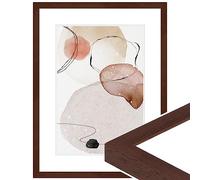 WANDStyle Marco de fotos de aspecto nogal 18x24 cm de madera en estilo moderno con soporte y percha, portarretratos Made in Germany - H950