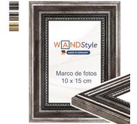 WANDStyle Marcos de fotos 10x15 cm vintage, Marco metálico para cuadro y poster, Marcos para cuadros 15x10 cm, Marco fotos madera, Portaretratos de pared, Picture Frame H450 - Made in Germany