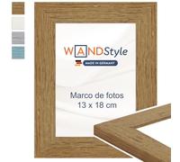 WANDStyle Marcos de fotos 13x18 cm estilo rústico, Marco roble para cuadro y poster, Marcos para cuadros 18x13 cm, Marco fotos madera, Portaretratos de pared, Picture Frame H750 - Made in Germany