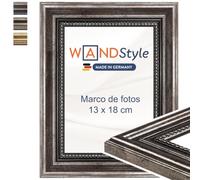 WANDStyle Marcos de fotos 13x18 cm vintage, Marco metálico para cuadro y poster, Marcos para cuadros 18x13 cm, Marco fotos madera, Portaretratos de pared, Picture Frame H450 - Made in Germany