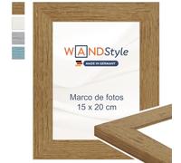 WANDStyle Marcos de fotos 15x20 cm estilo rústico, Marco roble para cuadro y poster, Marcos para cuadros 20x15 cm, Marco fotos madera, Portaretratos de pared, Picture Frame H750 - Made in Germany