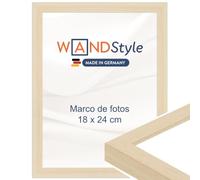 WANDStyle Marcos de fotos 18x24 cm moderno, Marco naturaleza para cuadro y poster, Marcos para cuadros 24x18 cm, Marco fotos madera, Portaretratos de pared, Picture Frame H950 - Made in Germany