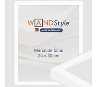 WANDStyle Marcos de fotos 24x30 cm moderno, Marco blanco para cuadro y poster, Marcos para cuadros 30x24 cm, Marco fotos madera, Portaretratos de pared, Picture Frame H950 - Made in Germany