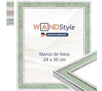 WANDStyle Marcos de fotos 24x30 cm vintage, Marco verde claro para cuadro y poster, Marcos para cuadros 30x24 cm, Marco fotos madera, Portaretratos de pared, Picture Frame H460 - Made in Germany