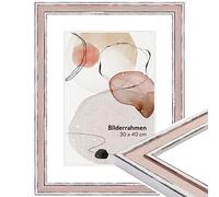 WANDStyle Marcos de fotos 30x40 cm vintage, Marco rosa para cuadro y poster, Marcos para cuadros 40x30 cm, Marco fotos madera, Portaretratos de pared, Picture Frame H460 - Made in Germany