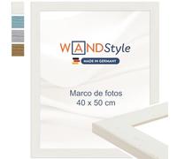 WANDStyle Marcos de fotos 40x50 cm estilo rústico, Marco blanco para cuadro y poster, Marcos para cuadros 50x40 cm, Marco fotos madera, Portaretratos de pared, Picture Frame H750 - Made in Germany