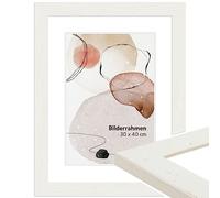 WANDStyle Marcos de fotos A5 estilo rústico, Marco blanco para cuadro y poster, Marcos para cuadros 15x21 cm, Marco fotos A5 madera, Portaretratos de pared, Picture Frame H750 - Made in Germany