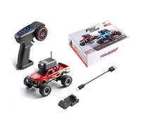 WANENGEDIY Coche teledirigido FPV Min con cámara y luces LED, WL 1/64 escala totalmente proporcional FPV Mini RC Camión Modelo de Camión con APP + Mando a distancia Sistema de Control Dual, Regalos
