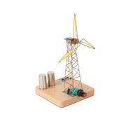 WANENGEDIY DIY Molinos de viento Lámpara de mesa Kit de construcción de latón, proyecto de soldadura electrónica STEM, modelo de metal giratorio 3D para bricolaje, escultura mecánica para escritorio y