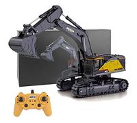 WANENGEDIY Excavadora teledirigida, 1:14, 22 canales, 2,4 G, vehículo técnico con rotación de torre de 660° y bocina, excavadora de orugas para adultos y jóvenes