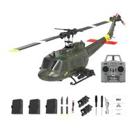 WANENGEDIY Helicóptero RC para adultos, C032 escala 1/48 UH-1 Huey 2.4G 6CH Giroscopio de 6 ejes Modelo de helicóptero de control remoto 3D con posicionamiento inteligente y retención de altitud