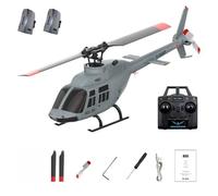 WANENGEDIY Helicóptero teledirigido con control óptico de altura de flujo para adultos, A60 1/42, escala BELL206, 2,4 G, 4 canales, rotor único, Flybarless, mini helicóptero teledirigido, regalos de