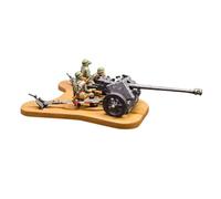 WANENGEDIY Juego de figuras militar que incluye 1:72 WWII German Pak-40 modelo de cañón antitanque y soldados, base de combate militar