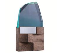 WANFANK Trofeo De Cristal Grabado Personalizado, Placa De Premio Personalizada For Empresas Reconocimiento Corporativo Empleado del Mes Logro De Liderazgo Presentación Regalo(#1)