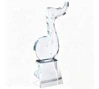 WANFANK Trofeo De Música De Cristal Grabado Personalizado, Trofeo De Competición De Canto con Diseño De Nota Musical, Premio De Concurso De Voz Personalizado, Trofeo Grabado De Regalo
