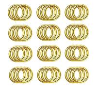 Wanfoou 40 mosquetón redondos de 28 mm, metal, pequeños con anilla en O, para llaves, bolsos y manualidades (dorados)