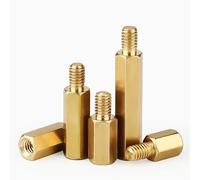 WANG TII DOO 10 Pcs Separador De Espaciador De Tornillo De Cabeza Simple Hexagonal De Cobre M4*25+6mm-M4*35+6mm para Montaje De Hardware Electrónico Y Aplicaciones De DIY,M4*32+6mm
