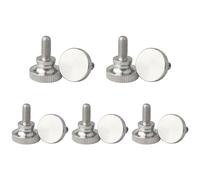 WANG TII DOO 10 Piezas M4 Tornillos De Cabeza Moleteada Plana, Acero Inoxidable Moleteada Tornillos De Pulgar Longitud De La Rosca 4-16Mm para Proyectos De Bricolaje,M4×10mm