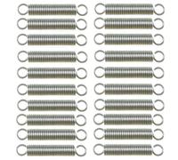 WANG TII DOO 20 Piezas Resortes De Extensión, Alambre 0,6mm, Diámetro 5mm, Longitud 15-25mm, Resortes De Doble Gancho para Maquinaria Y Automóvil,0.6 * 5 * 15 20pcs