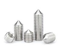 WANG TII DOO 20 Tornillos Prisioneros M2 De Acero Inoxidable 304 con Punta Cónica Y Cabeza Hueca Hexagonal para Maquinaria, Reparaciones Domésticas Y Equipos Industriales,M2x3mm